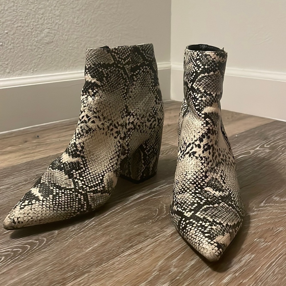 Snakeskin Booties